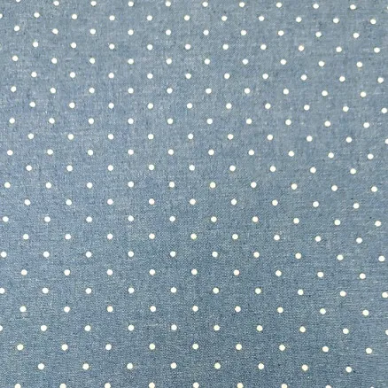 Denim-stoff 145cm 60 Små prikker Striper - 50cm