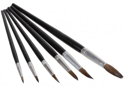 Artino Malerkoster/Kunstnerpenselsett Runde Geitehår Ass. størrelser -