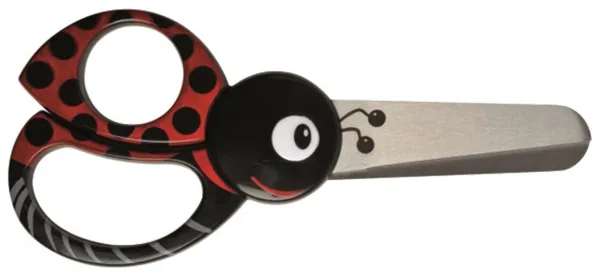 Fiskars barnesaks med marihøne mønster